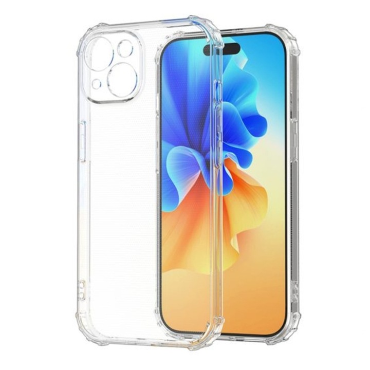 Силиконов кейс Planet Tech за iPhone 11 Pro, Anti Shock със защита на камерата, Удароустойчив, Прозрачен