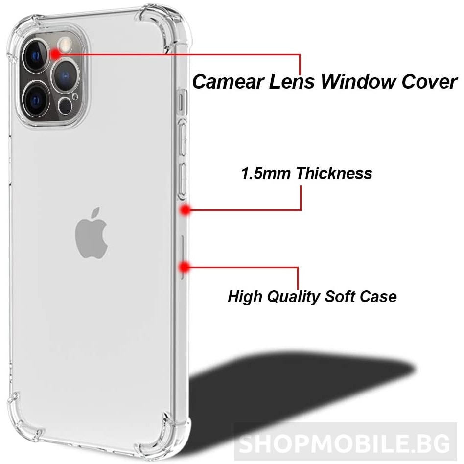 Husa silicon pentru iPhone 17, Anti Shock cu protectie pentru camera, Rezistenta la socuri, Transparenta