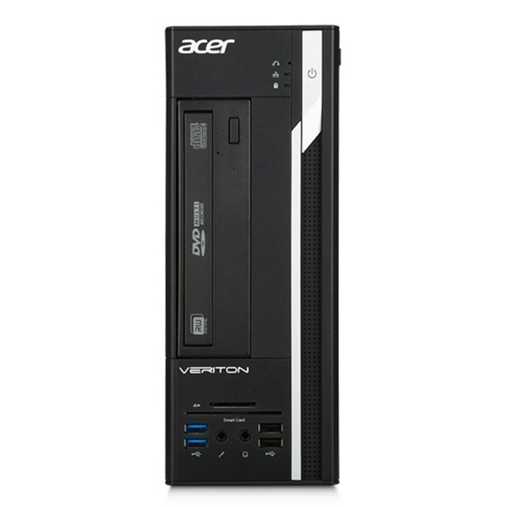 Sistem Desktop PC Acer Veriton, Intel® Celeron® G1820 pana la 2.7 GHz, 4 GB RAM DDR3 1600, 256 GB SSD, Intel® HD Graphics, Windows 10 Pro, Black G1820