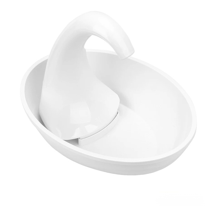 Adapatoare lebada pentru animale de companie, alba, plastic, fantana, bibelou decorativ