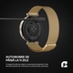 Ceas smartwatch dama, Qualtec by Koppel®, ecran rotund AMOLED 1.32", inteligent, fitness, sport, rezistent apa 3ATM, smart, notificari, wireless, apel Bluetooth 5.3, microfon HD, limba romana, pentru femei, carcasa metalica, 2 bratari incluse, ELITE, gold