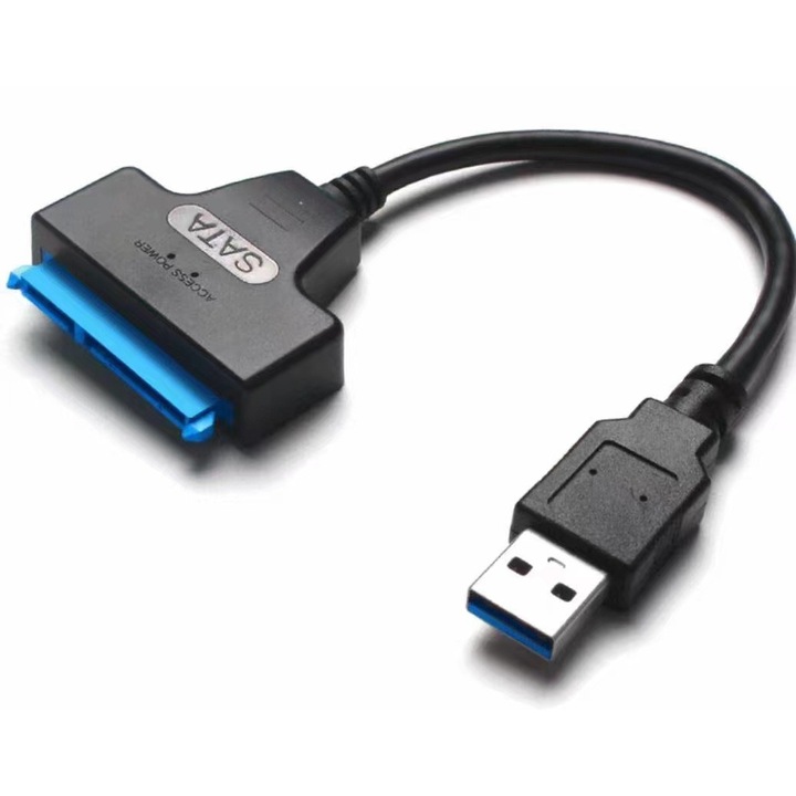 Adaptor USB la SATA pentru HDD/SSD, 30 cm, negru