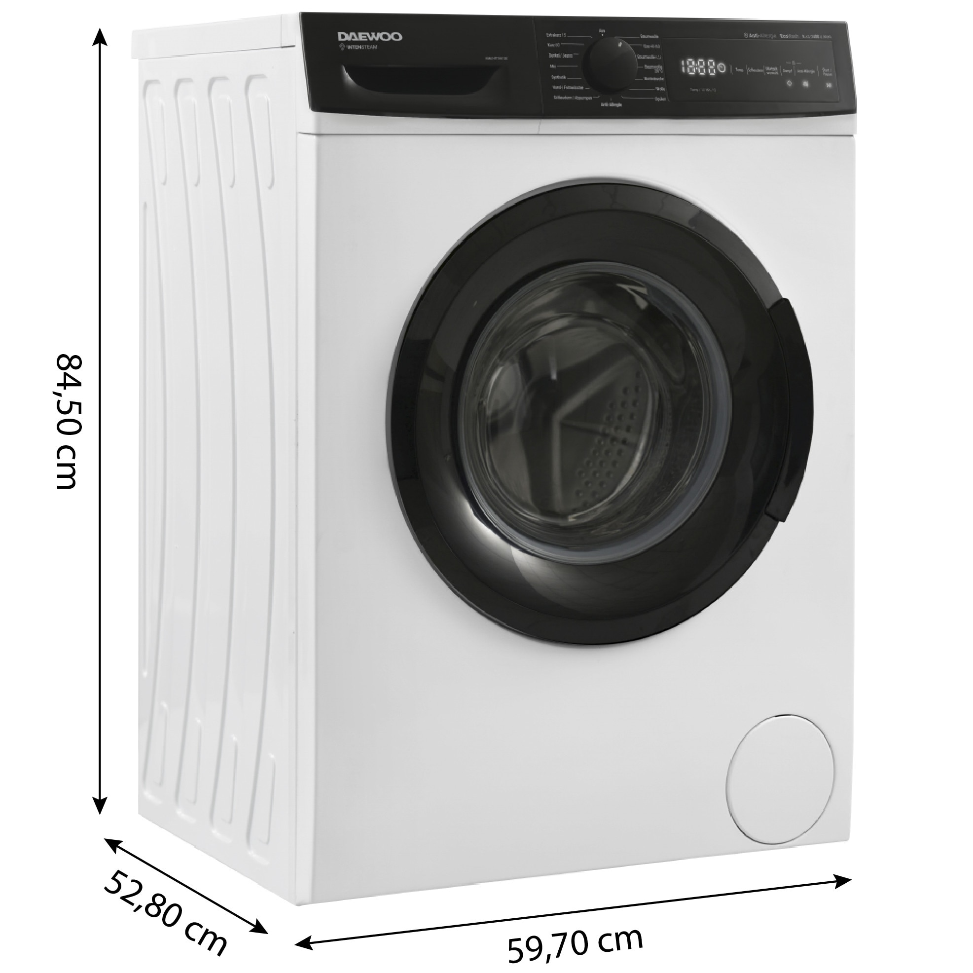 Masina De Spalat Rufe Frontala Daewoo WM814TTWA1DE, Clasa A, 8 Kg, 1400 Rpm, Alb