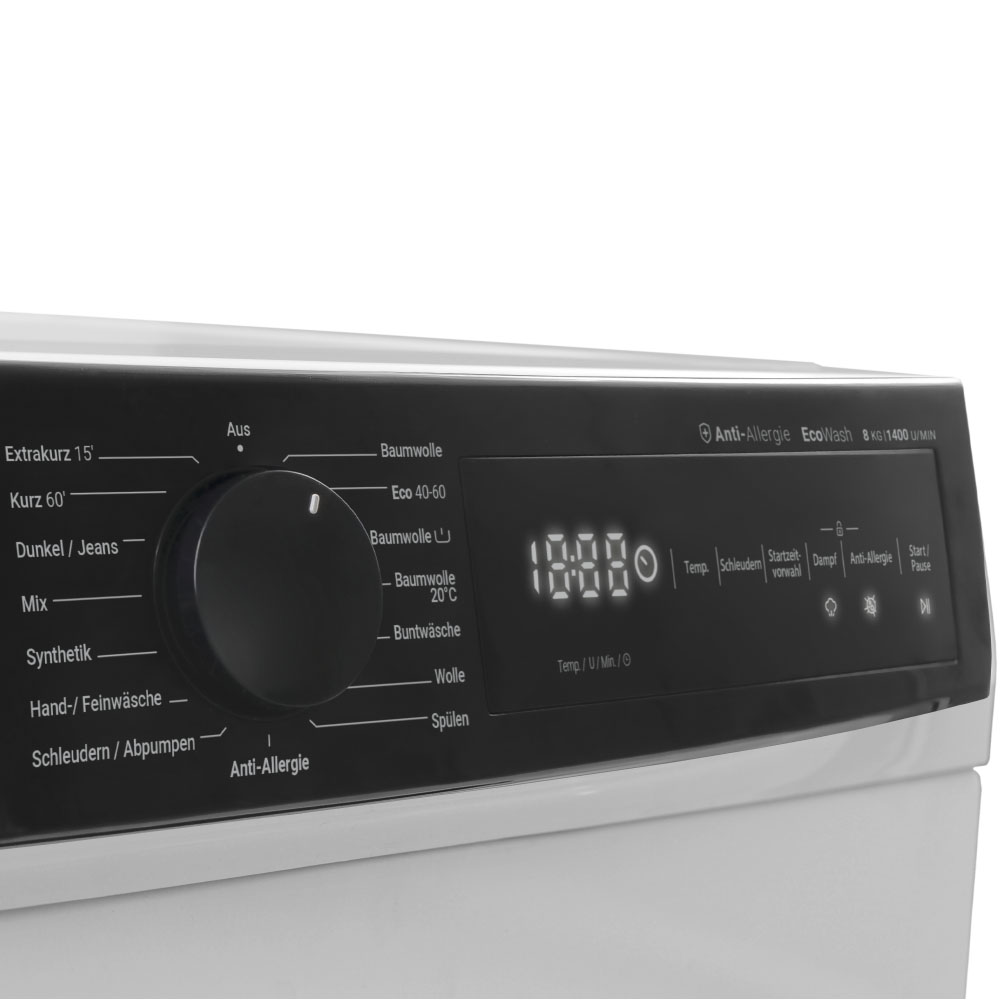 Masina De Spalat Rufe Frontala Daewoo WM814TTWA1DE, Clasa A, 8 Kg, 1400 Rpm, Alb