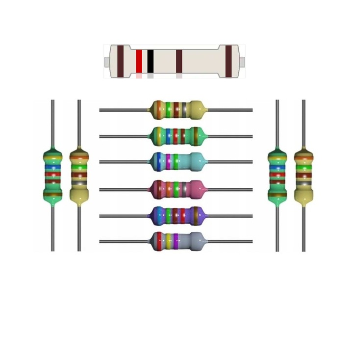 Set 10 rezistente, SE, 1.2 KOhm, 1/4W, Multicolor