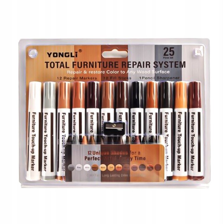 Set 25 piese pentru reconditionare mobilier, parchet, podele, usi, geamuri, scari sau alte decoratiuni interioare