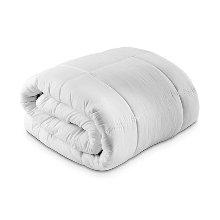 Pilota matlasata Kotonia Home - iarna, 200x220 cm, 300g/mp, alba, 100% Microfibra, puf siliconizat