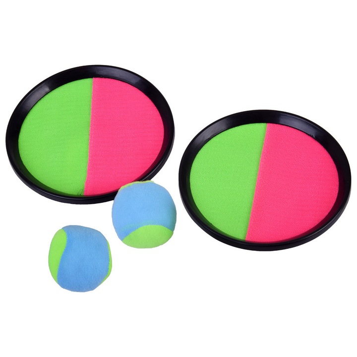 Joc de aruncare cu mingea cu velcro, ramiz, multicolor