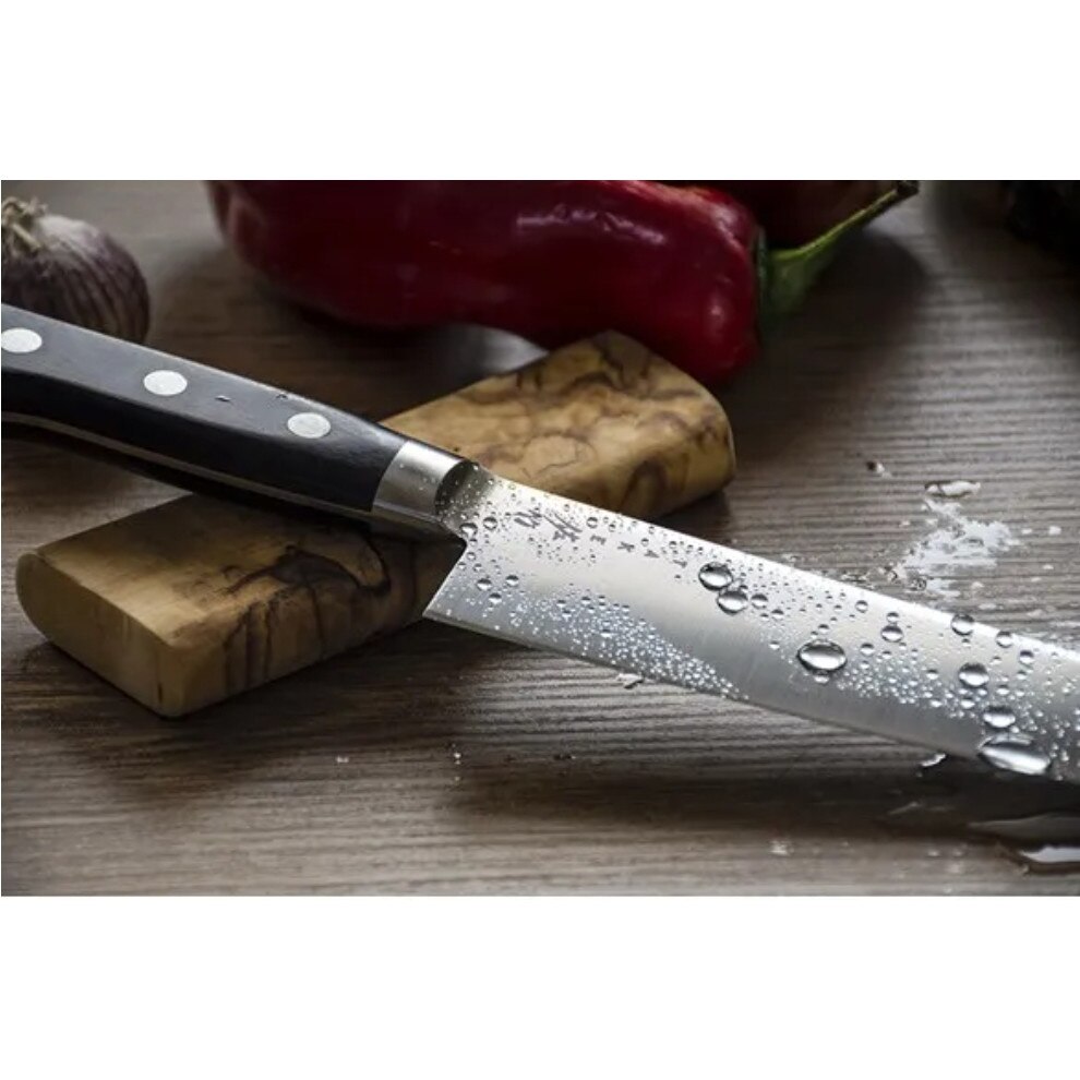 Cutit japonez, Satake Cutlery, 180 mm, Argintiu/Negru - eMAG.ro