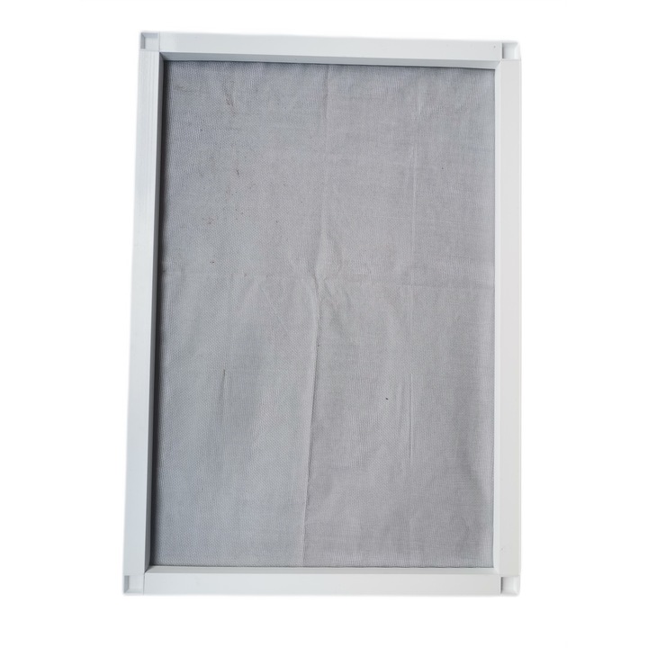 Kit complet plasa insecte, pe balamale, pentru fereastra, culoare alb 150cm x 100cm