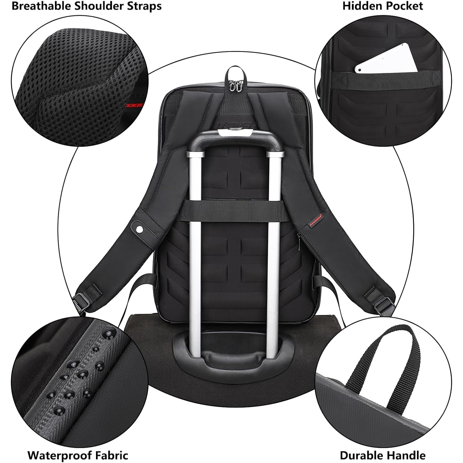 Rucsac multifunctional LHS182, MOSMAOO®, Rezistent la apa, cu Port de incarcare USB, smart casual pentru Business/ Calatorii si Laptop 15.6inchi, 30x13x45 cm, Gri ciment