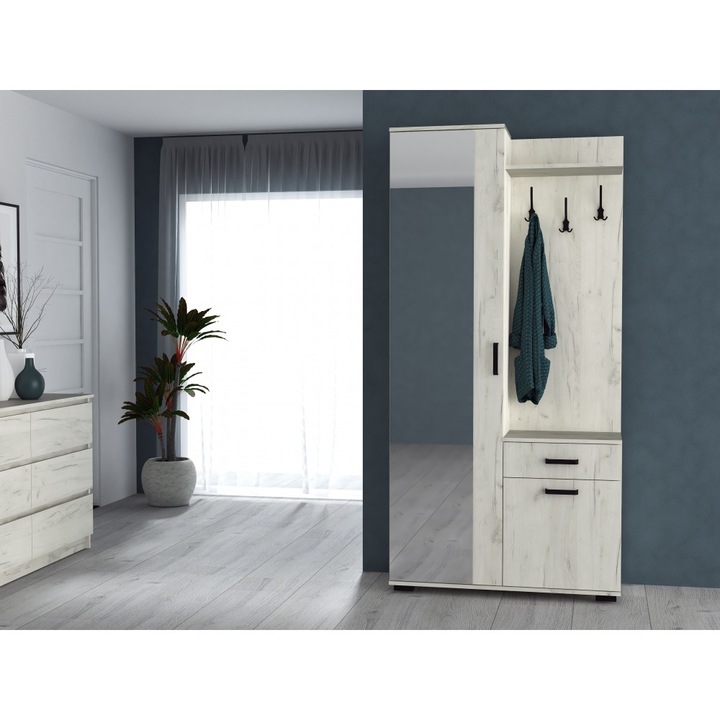 Cuier Emma, 98x35X200 cm, stejar k001