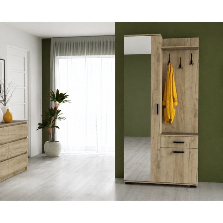 Cuier Emma, 98x35x200 cm, stejar k002