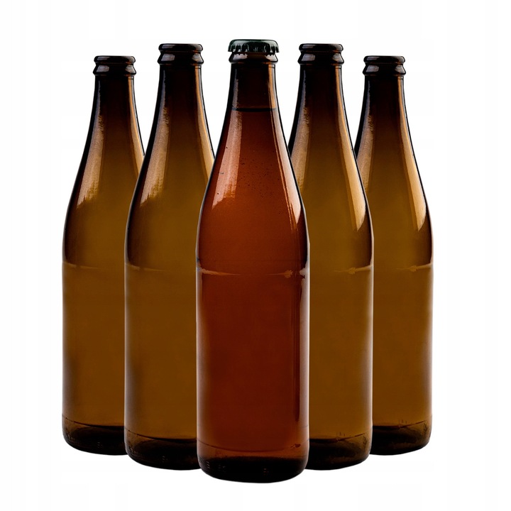 Sticla Decorativa, Superbutelki, Modelul 2, 500 ml, Solida, Sticla De Inalta Calitate, Pentru Bere, Dupa Prepararea Berii, Inaltime 25 cm, Diametru 6.7 cm, Greutate 270 G, Maro, 10 Buc