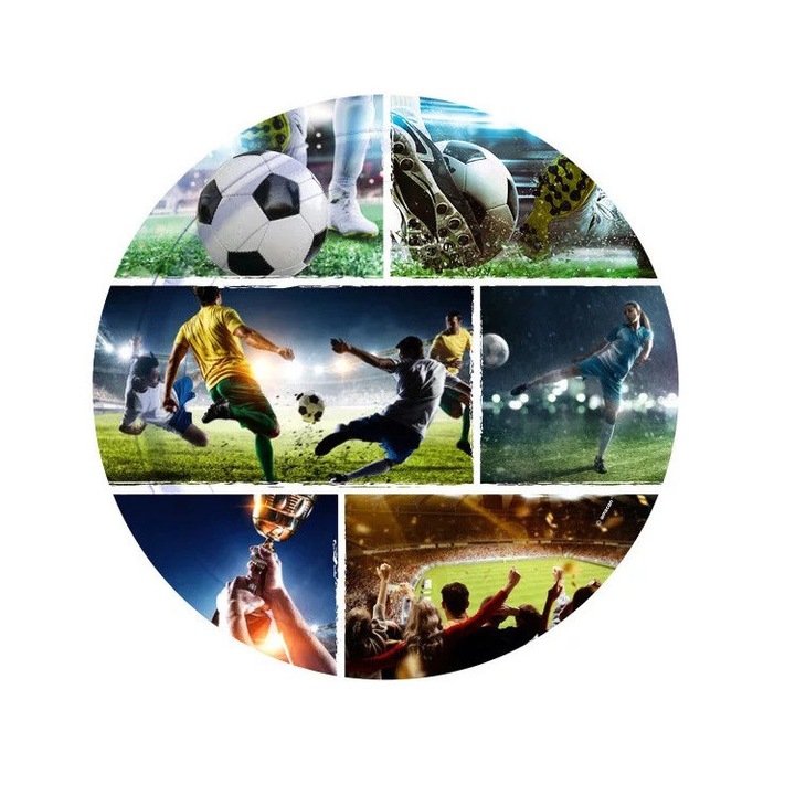 Футболна хартиена чиния 8 части 23см