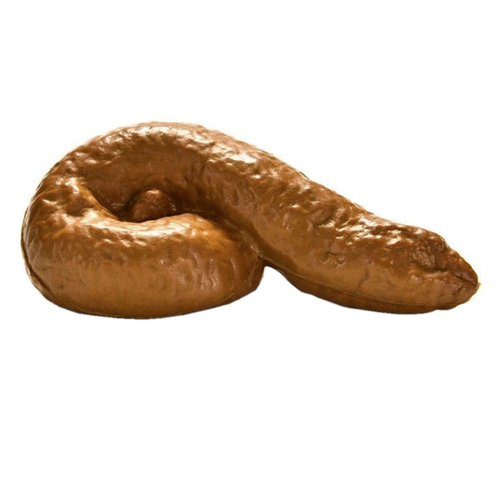 Jucarie Squishy, model Poop, JENUOS®, maro, 4x6 cm