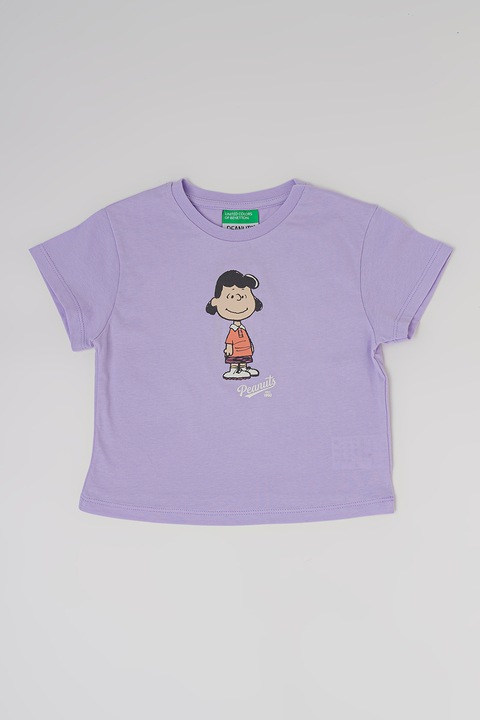 United Colors of Benetton, Mintás póló, Halványlila