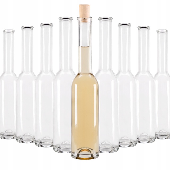 50 db-os kúpos dugóval ellátott palackkészlet, SuperButelki, Üveg, 4,9 x 25 cm, 200 ml, Átlátszó