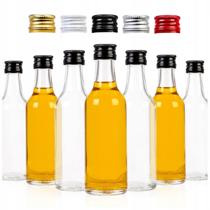 Palackkészlet, Átlátszó, 50 db, 50 ml