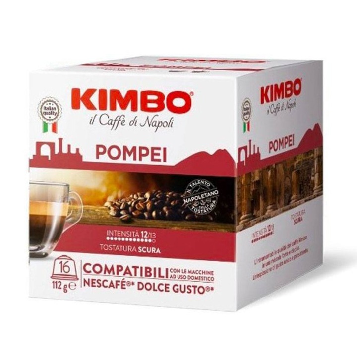 Cafea capsule compatibile Dolce Gusto Kimbo Pompei, 16x7g