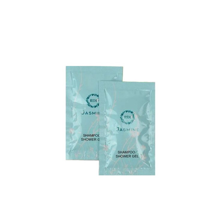 250 darabos Jasmine RDI szállodai sampon/tusfürdő készlet, flowpack műanyag zacskó, 10 ml