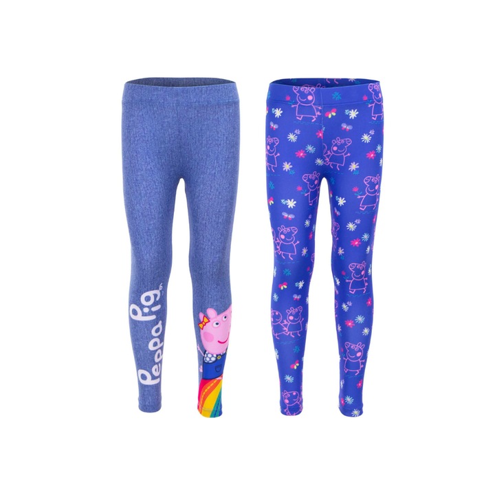 2 pár nadrág lányoknak, tarka, Peppa Pig, Többszínű
