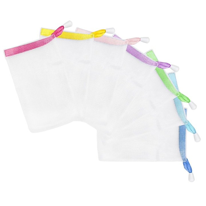 7 db-os szappanzacskó készlet, Nylon, Multicolor