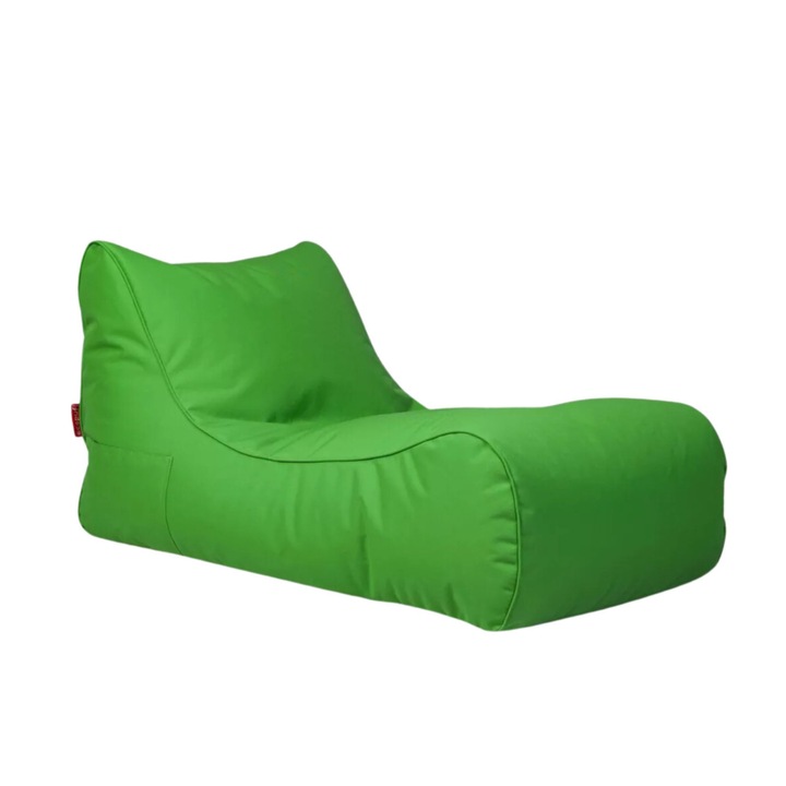 Fotoliu Sac Sezlong Ecopuf Master De Exterior Cu Compartiment Depozitare Si Maner, Material Robust Rezistent La Apa, Confort Relaxare, Perfect Pentru Gradina Terasa Piscina, Verde 115x65x60cm