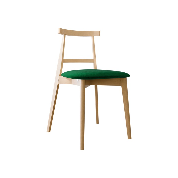 Scaun KT71, MIRJAN24, fag + verde, 48x54x75 cm