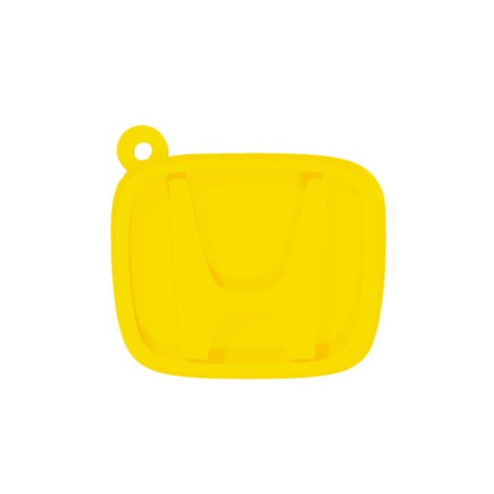 Breloc chei, "HONDA", 47X 50 mm galben