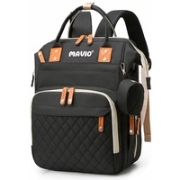 Geanta Mavio®, pentru Mamici si Copii, 17 Compartimente, Port Incarcare Telefon, Buzunar Termic, 56 L, Prindere Carucior si Troler, Negru