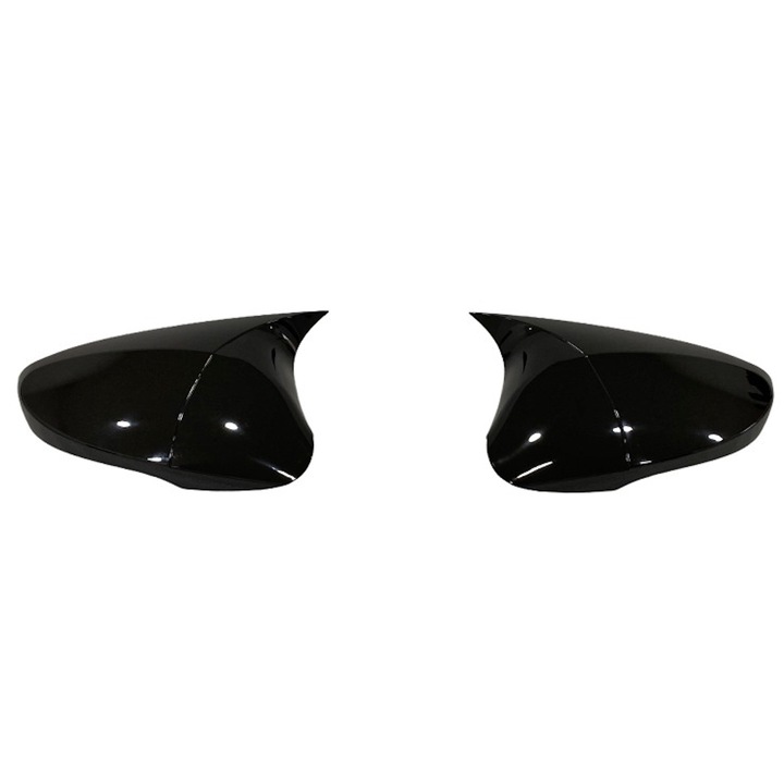 Set 2 Capace Oglinzi tip BATMAN idealSTORE pentru Hyundai i30 2012, Elantra 2011, Accent Blue 2011, culoare Piano Black - Negru Lucios, Montaj Usor, Rezistent UV, Material Premium