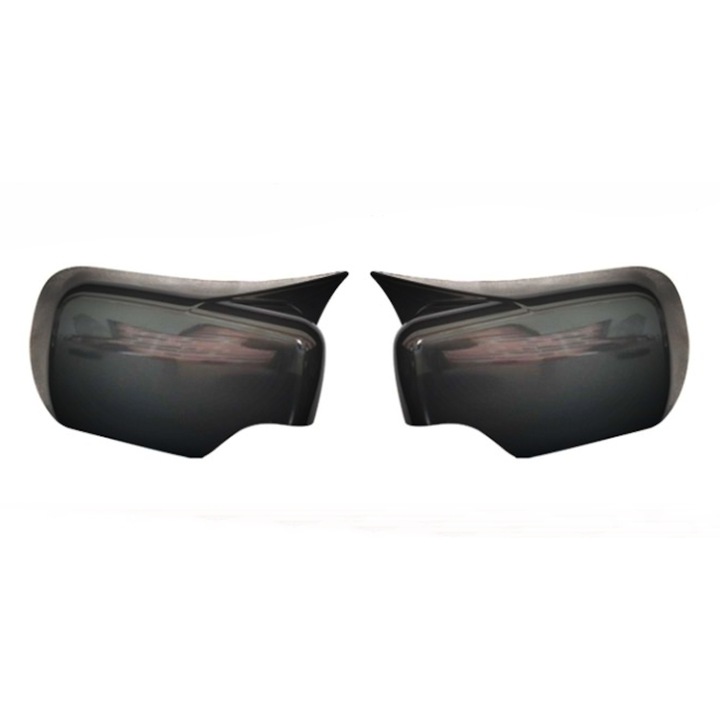 Set 2 Capace Oglinzi tip BATMAN idealSTORE pentru BMW Seria 3 E46, culoare Piano Black - Negru Lucios, Montaj Usor, Rezistent UV, Material Premium