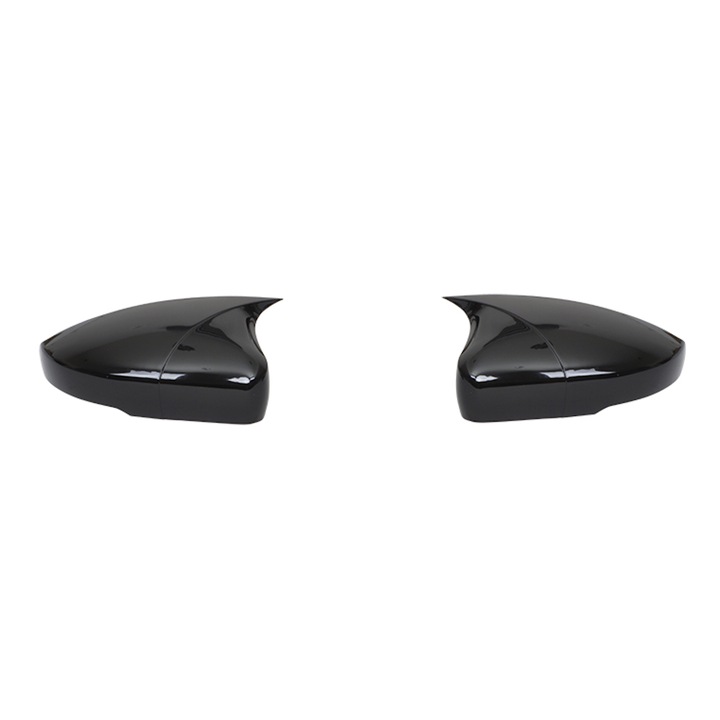 Set 2 Capace Oglinzi tip BATMAN idealSTORE pentru SKODA OCTAVIA 3 2013-2020, culoare Piano Black - Negru Lucios, Montaj Usor, Rezistent UV, Material Premium