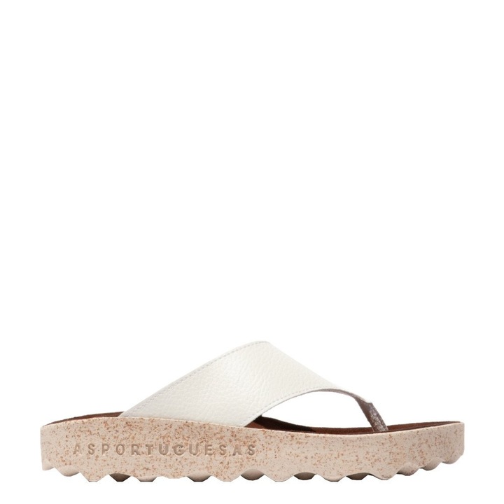 Slapi dama, Asportuguesas CAMI L, piele ecologica, alb, 40