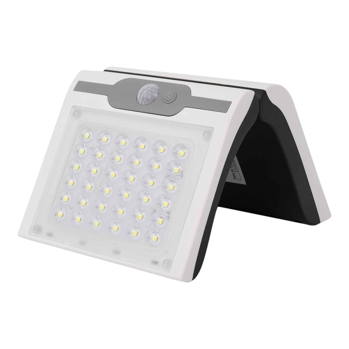 Aplica solara Led White Butterfly, senzor miscare, 2.5W, 200 lm, IP44, lumina rece, 7000K