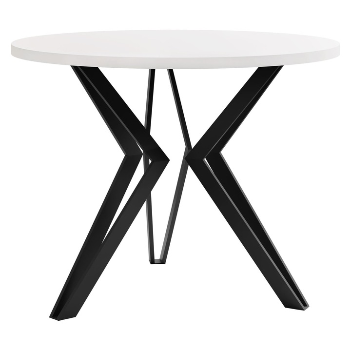 Masuta pentru cafea STK M13, Mirjan24, 67x67x50 cm, alb / negru