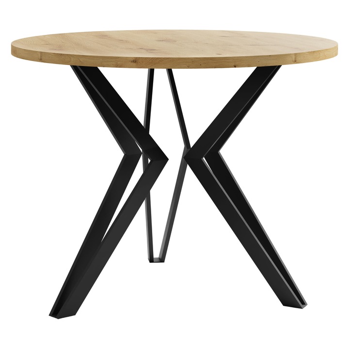 Masuta pentru cafea STK M13, Mirjan24, 67x67x50 cm, stejar artisan / negru