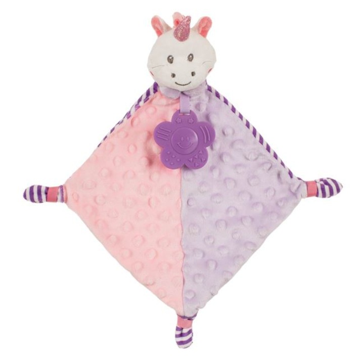 Mini Unicorn fogzásgátló takaró játék lila rózsaszín 35x33cm