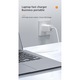 Incarcator retea SuperCharge DuoMini Plus 65W Max (putere totala), AHA PRINT®, design compact, tehnologie GaN USB-C PD si USB QC 3.0, pentru laptop, telefon, incarcare simultana 2 dispozitive, Alb