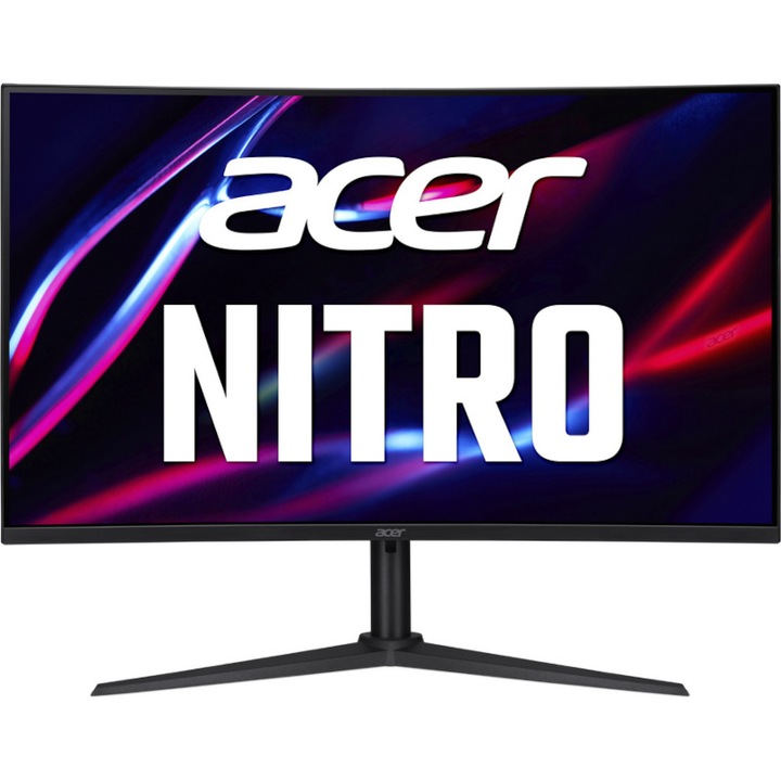 Acer Nitro XZ322QUV3 játékmonitor, ZeroFrame, 31,5", VA, QHD, 2560 x 1440, HDMI, DisplayPort, ívelt 1500R, hangszórók, 180 Hz, 5 ms, fekete