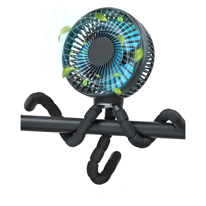 Вентилатор за количка, OVERTANG, Зареждаем, Черен