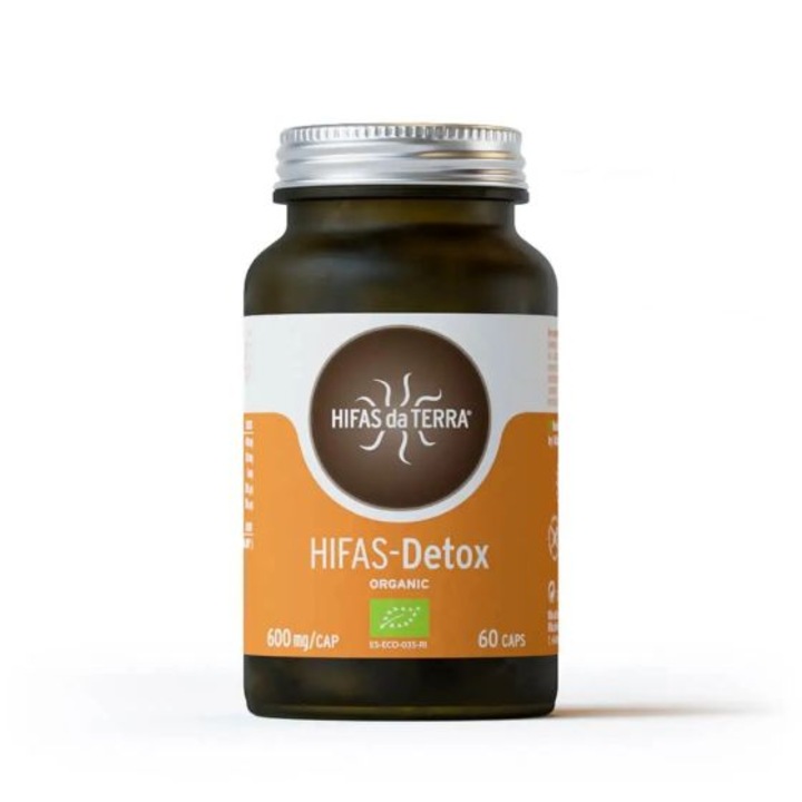 Hifas Detox, Hifas da Terra, 60 capsule, contine extracte organice din ciupercile Maitake si Polyporus pentru detoxifiere hepatica si drenaj natural al toxinelor celulare