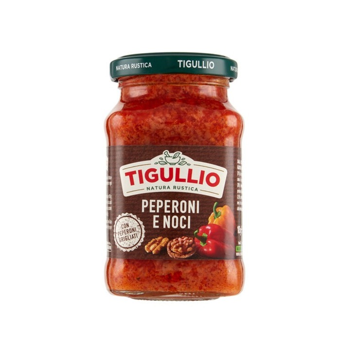 Sos pesto, Tigullio, cu ardei si nuci, 185g