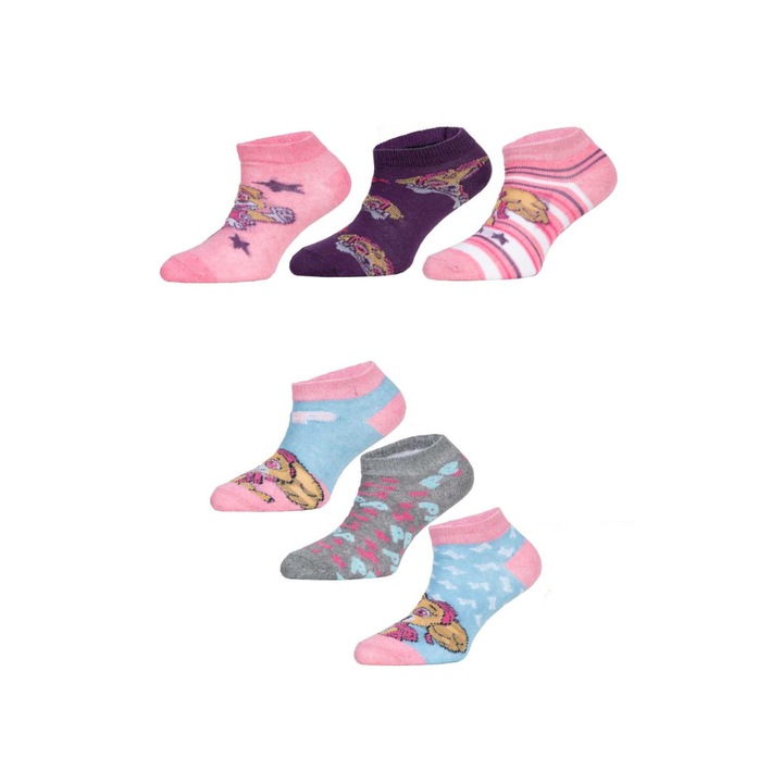 Комплект от 6 чифта чорапи, разноцветни, размер 27-30, Paw Patrol