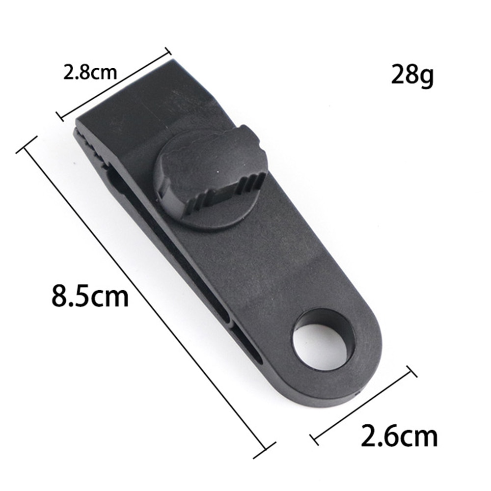 Set 12 cleme fixare prelate, Nylon, Pentru camping si picnic, Negru ...