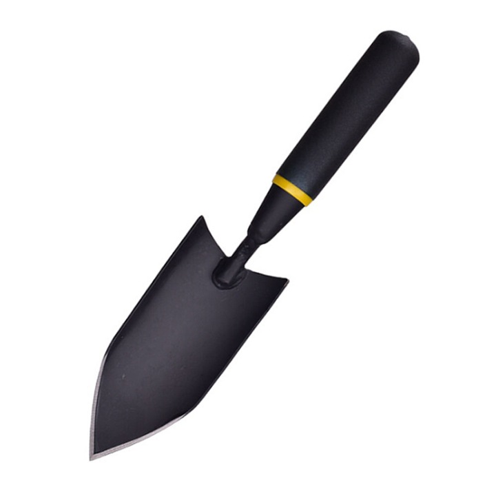 65 mangán acél kerti lapát, ergonomikus gumírozott nyél, 30x10cm