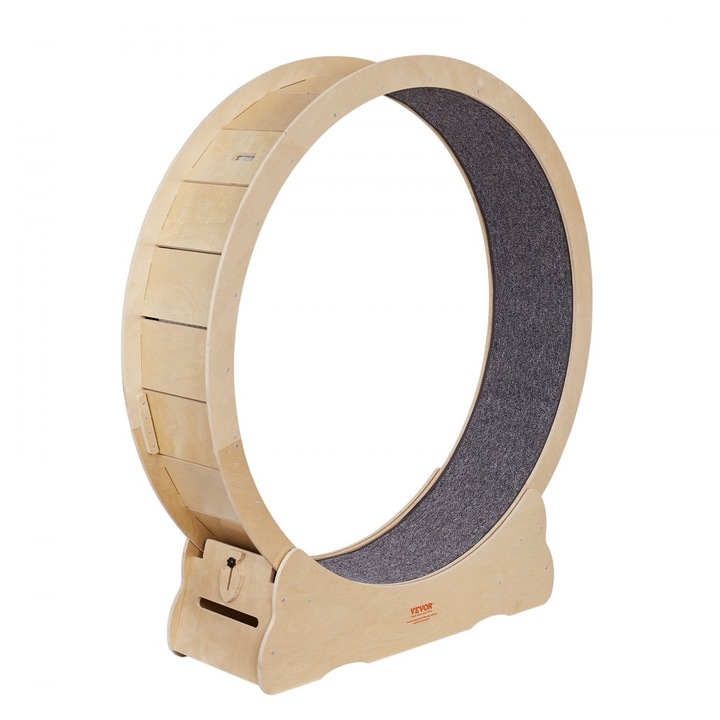 Macskakerék, belső átmérő 119 cm, kerék méretei 132 x 141,5 x 105 x 34 cm, tömör, többrétegű fa