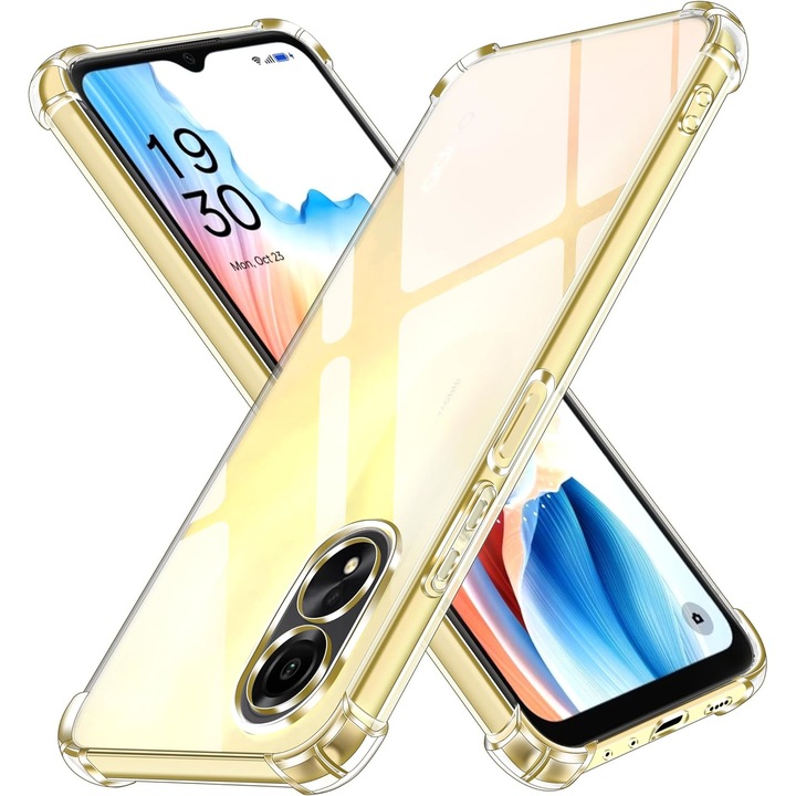 Калъф за Oppo A18 / Oppo A38 Anti-Shock 1.5mm, Reinforced 4 corners, Aiyando, прозрачен