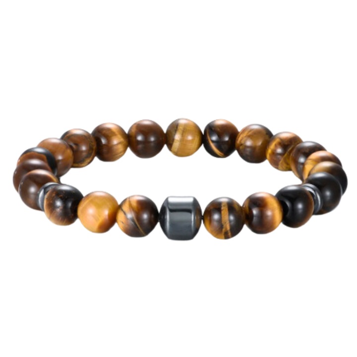 Bratara Vorbeste Sufletul VS2 din pietre semipretioase de Ochi de Tigru